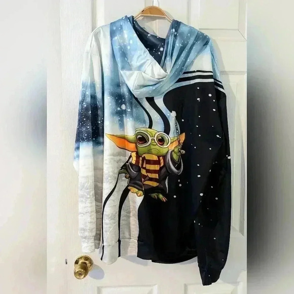 Unisex Yoda Harry Potter Collab 3D Print  Cool Pullover Hooded‎ Sz. XXL NWOT - Picture 4 of 8